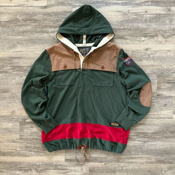 Vintage Rugby By Ralph Lauren Mountain Ranger Guide Hoodie Size XL - Picture 1 of 9